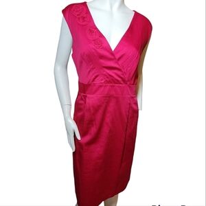 Loft* Sleevless Dress* Red* Sz 16